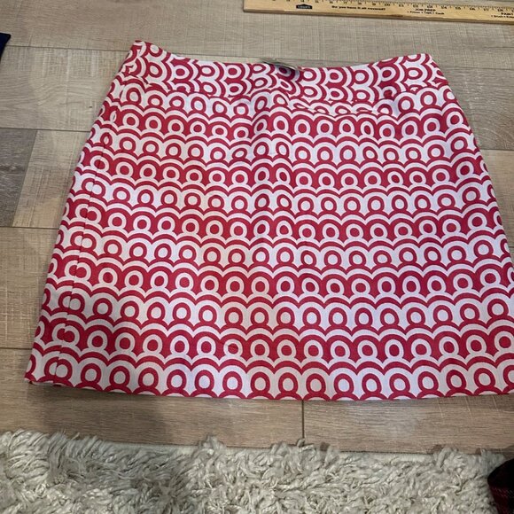 ANN TAYLOR SIZE 18 WOMENS SKIRT NEW PINK AND WHITE - Picture 1 of 10